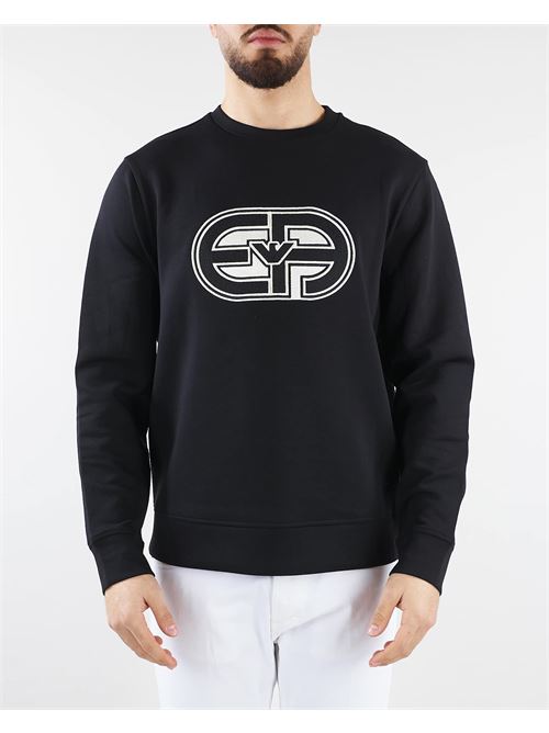 Jersey stretch sweatshirt with relief logo print Emporio Armani EMPORIO ARMANI | Sweatshirt | 3R1MDB1JHSZ999